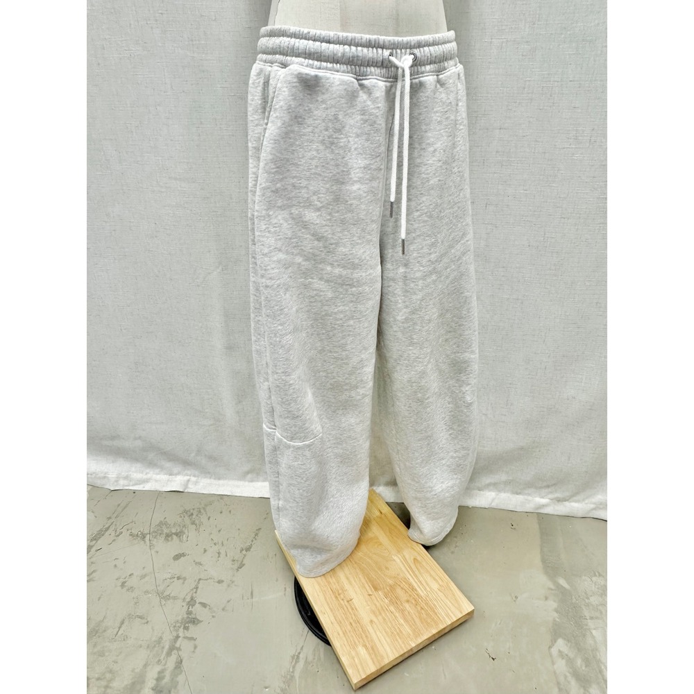 Abercrombie & Fitch Sunday Barrel Sweatpants Women Medium Heather Gray Wide Leg - Picture 12 of 13